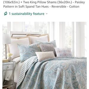 Levtex Home spruce spa king quilt set